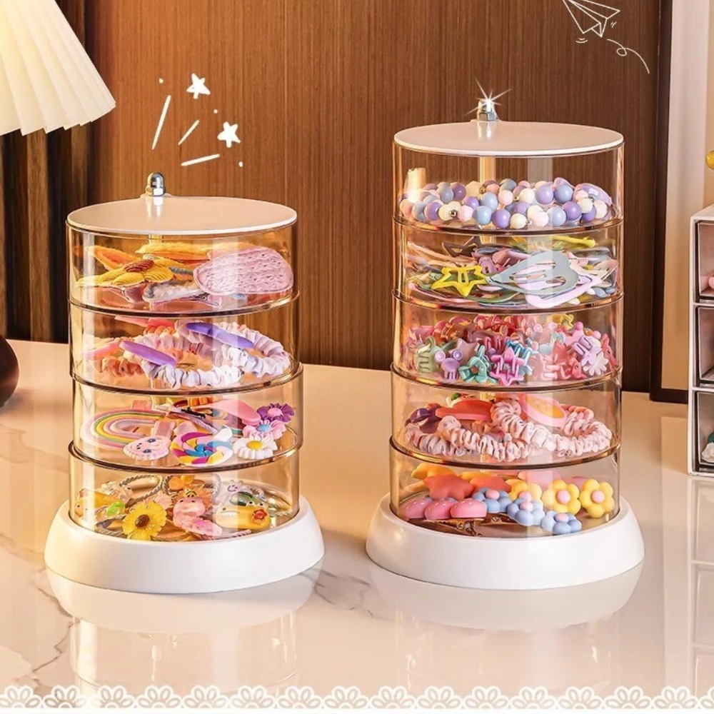 Jewelry & Watches Spółka Z Ograniczoną Odpowiedzialnością - 360 Rotating Clear Hair Accessory Organizer
