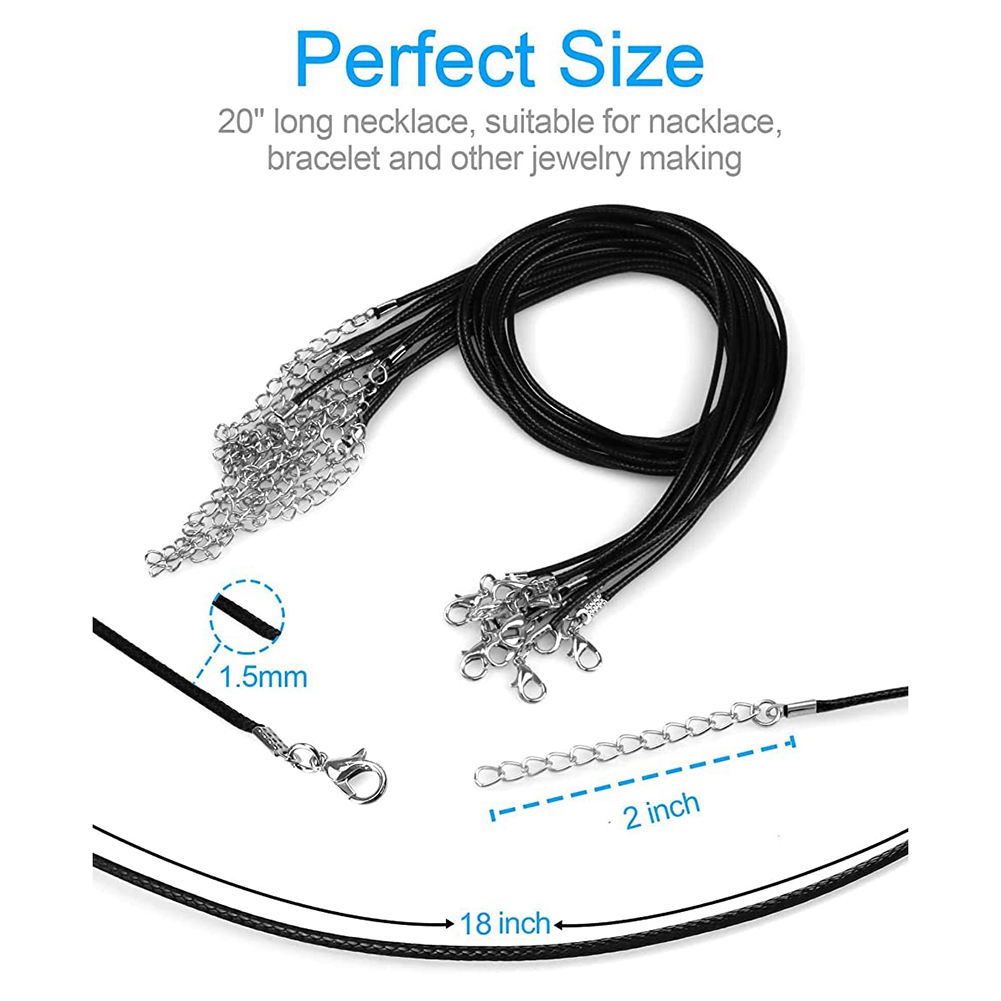 Jewelry & Watches Spółka Z Ograniczoną Odpowiedzialnością - ABQR 24PCS Cord Necklace, 20 in