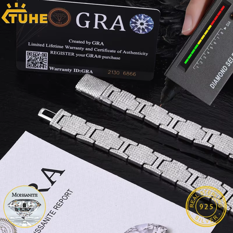Jewelry Watches Silver - TUHE High quality Unisex VVS1 D