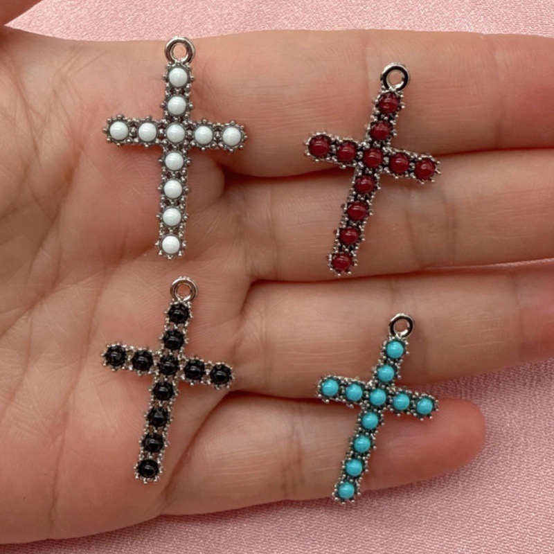 Jewelry & Watches Spółka Z Ograniczoną Odpowiedzialnością - 10pcs Korean version diamond cross pendant