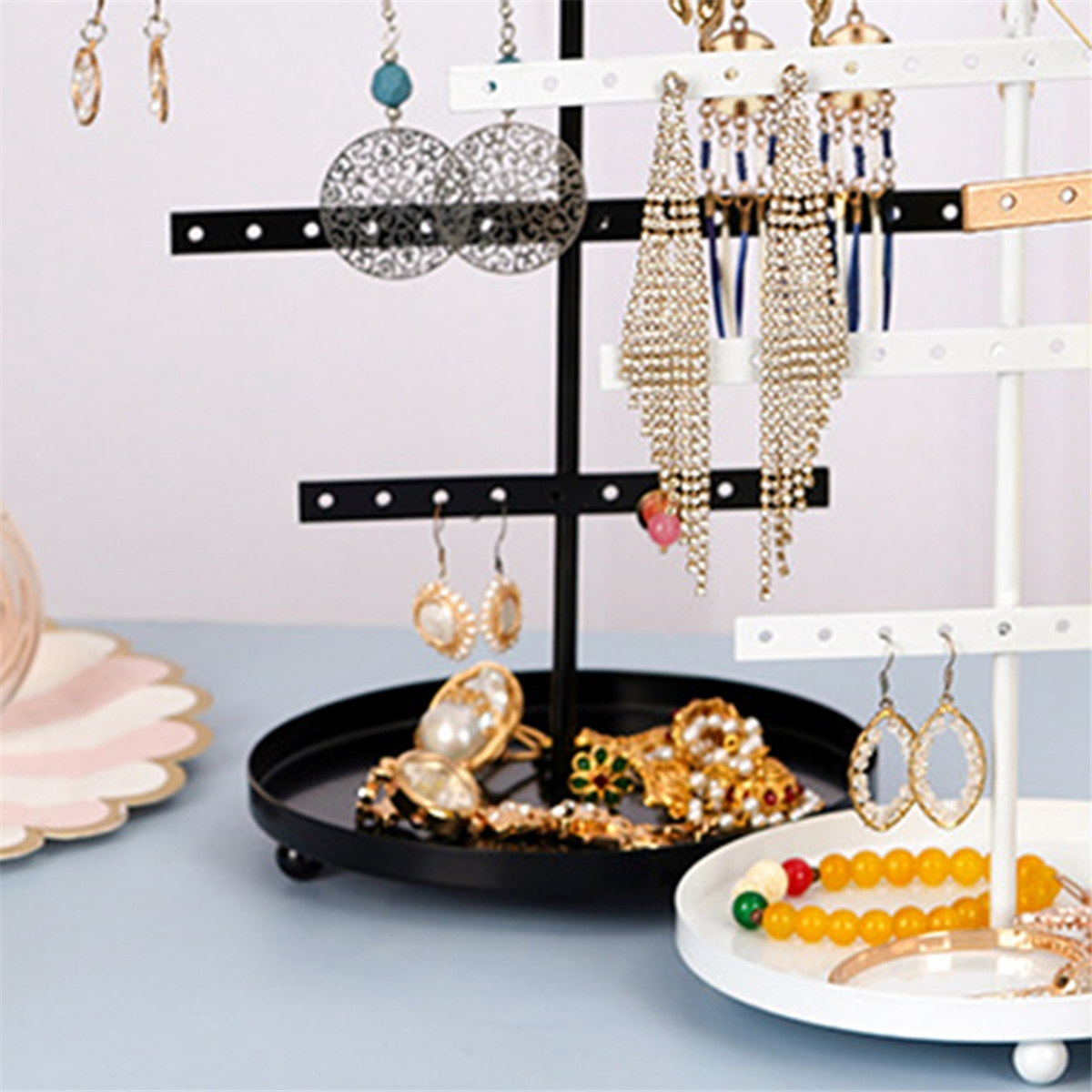 ABQR Black 3-Layer Simple Earr - Jewelry & Watches Spółka Z Ograniczoną Odpowiedzialnością 리뷰 및 가격