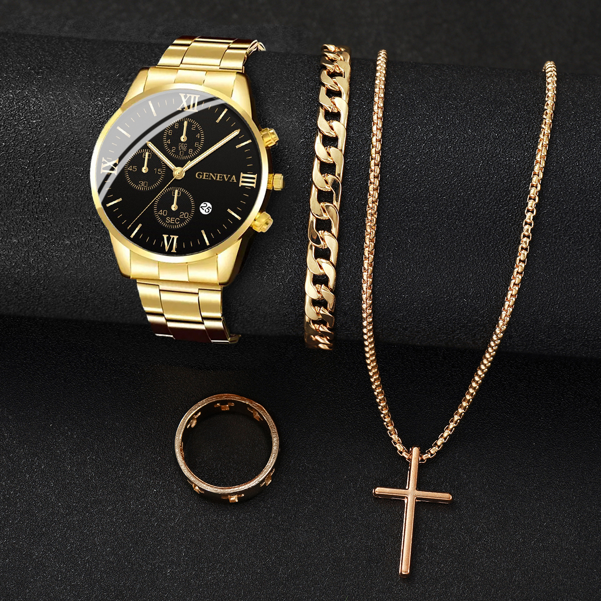 4pcs/set Fashion Men's Watches - Jewelry Watches Silver 리뷰 및 가격