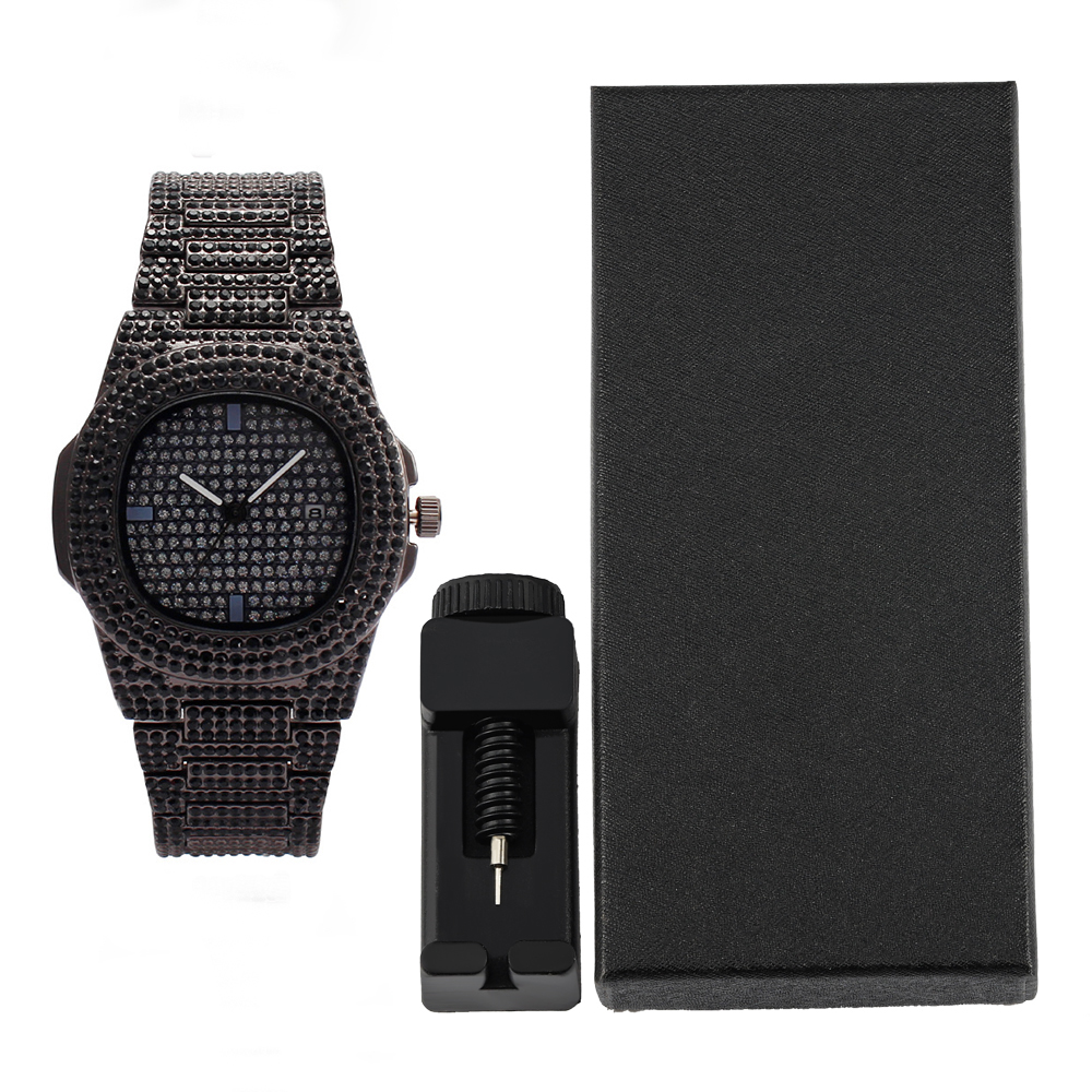 1pc Men Women Quartz Watch Ice - Jewelry Diamond Watches 리뷰 및 가격