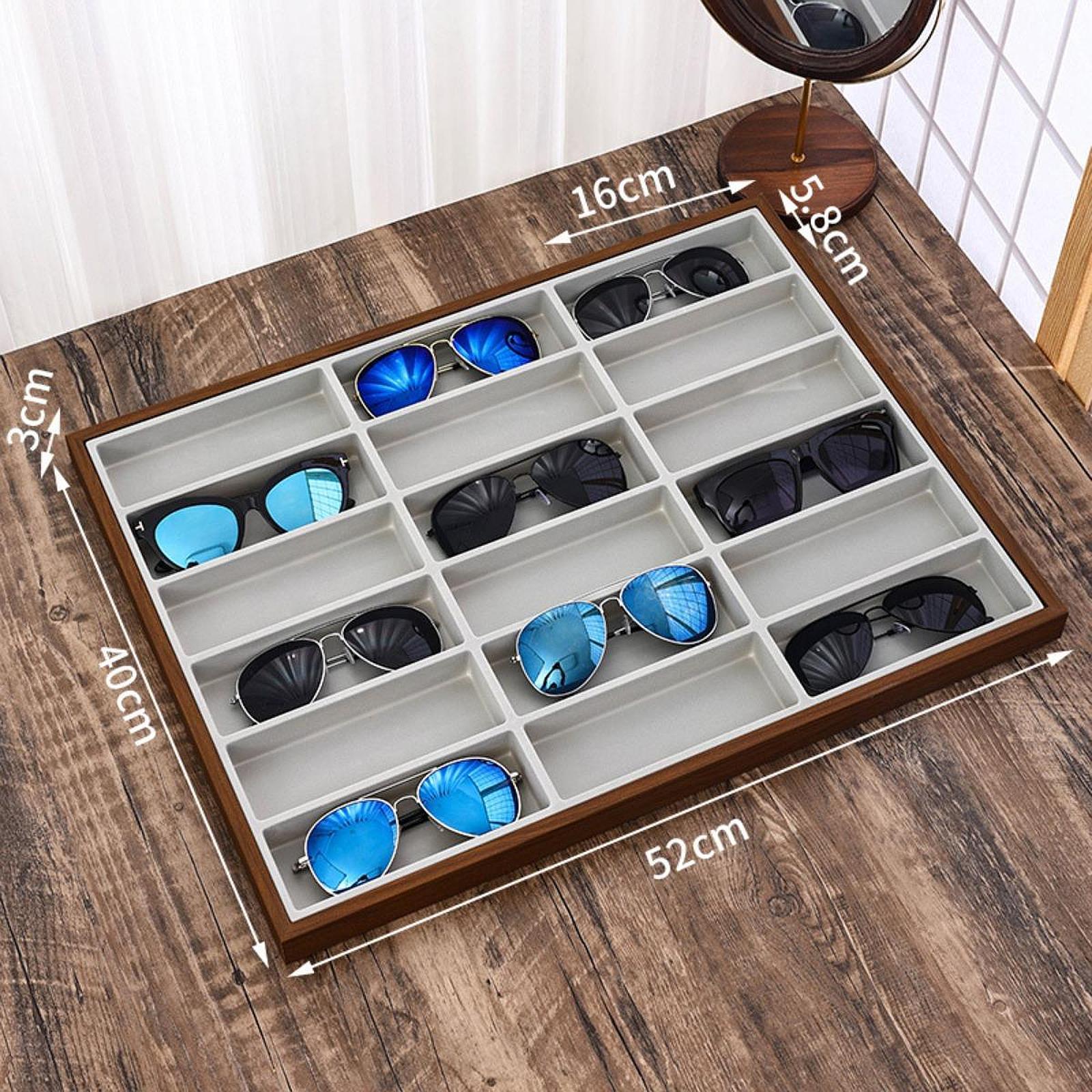 Eyeglass Organizer Box 18 Comp - Jewelry Eyewear Watches & Accessories 리뷰 및 가격