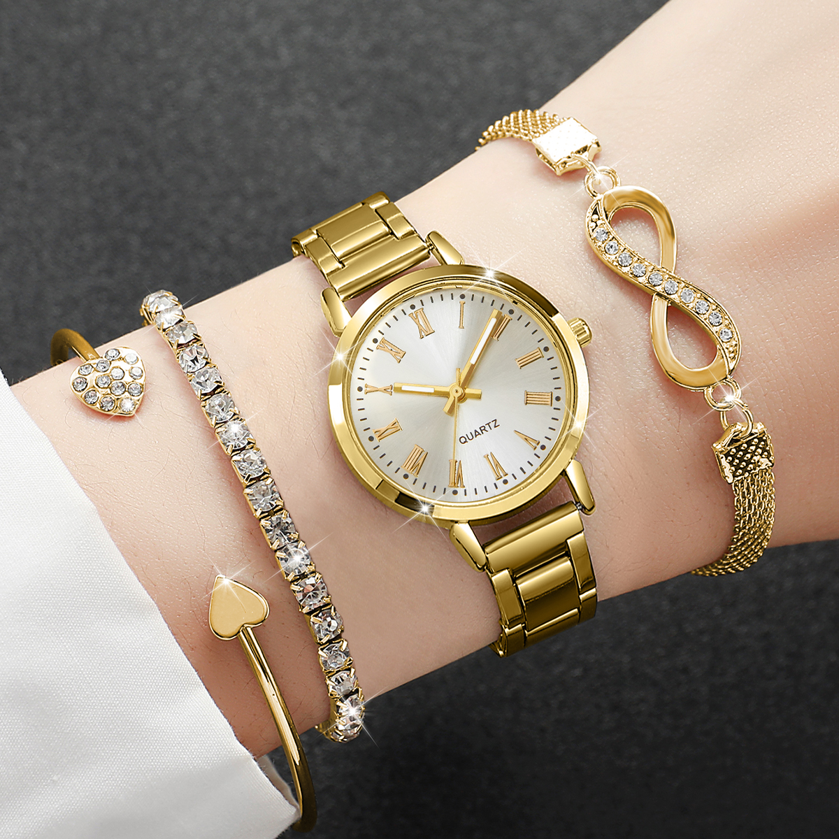 4PCS Fashion Women Watches Dia - Jewelry Diamond Watches 리뷰 및 가격