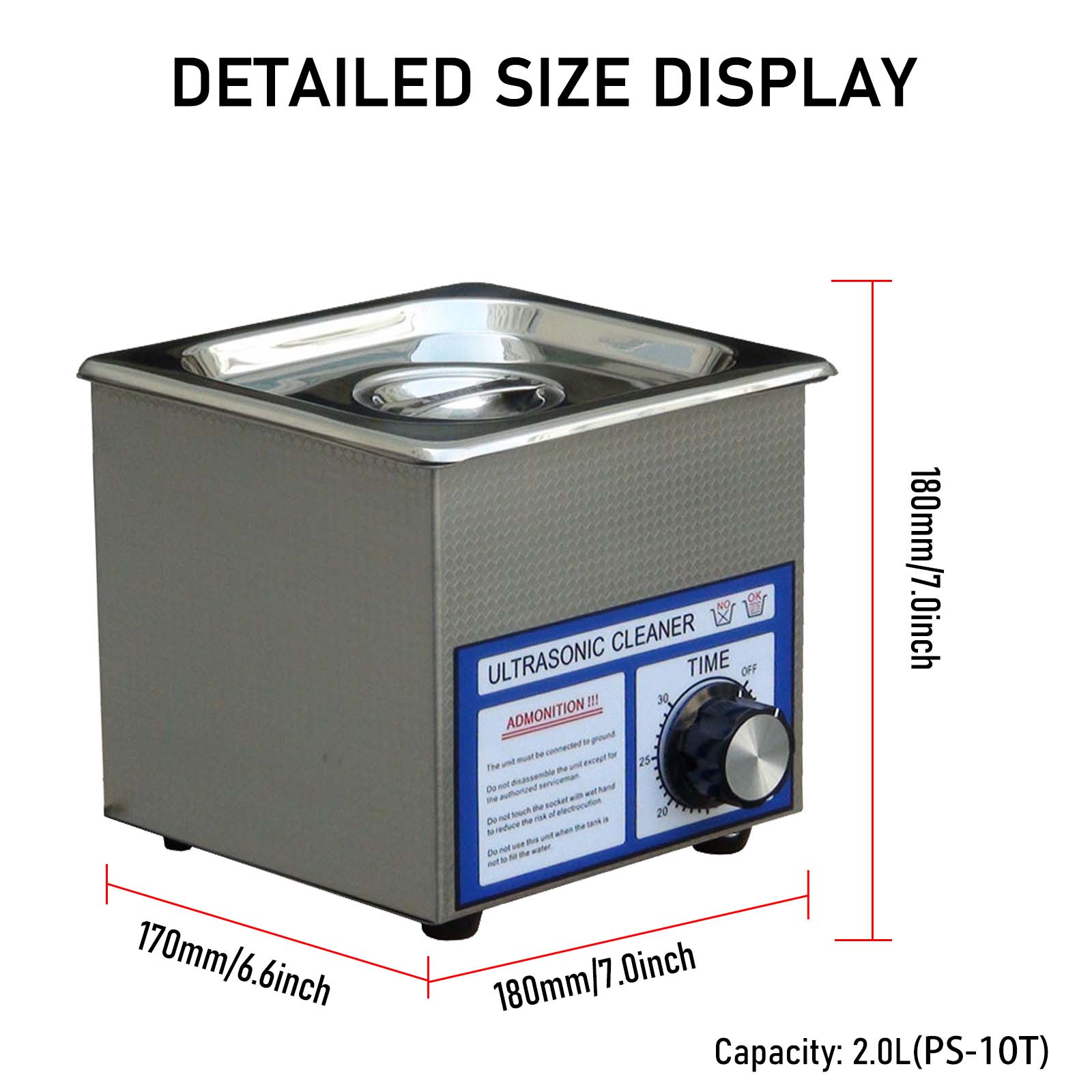 1.3L-3L Ultrasonic Cleaner PS- - Jewelry Eyewear Watches & Accessories 리뷰 및 가격
