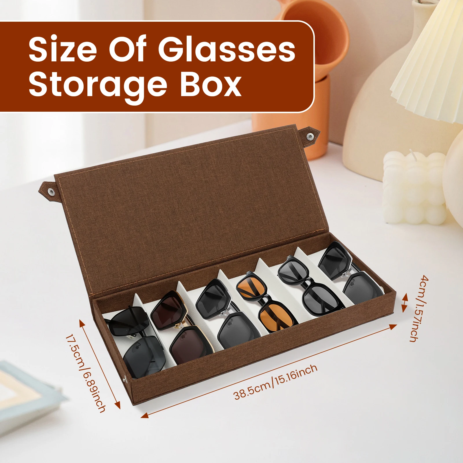 6 Slots Sunglasses Storage Box - Jewelry Eyewear Watches & Accessories 리뷰 및 가격