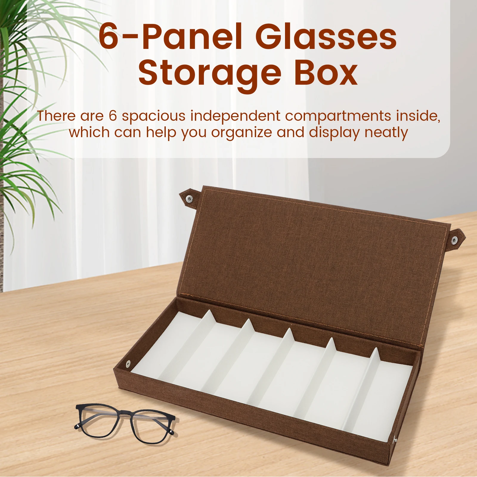 6 Slots Sunglasses Storage Box - Jewelry Eyewear Watches & Accessories 리뷰 및 가격