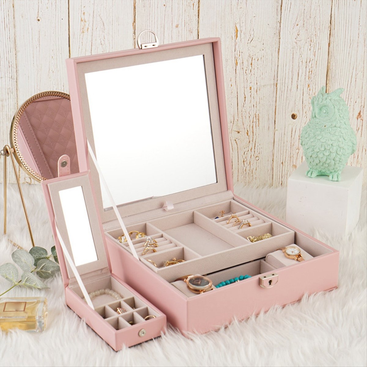 ABQR Girly Pink Jewelry Box Je - Jewelry & Watches Spółka Z Ograniczoną Odpowiedzialnością 리뷰 및 가격