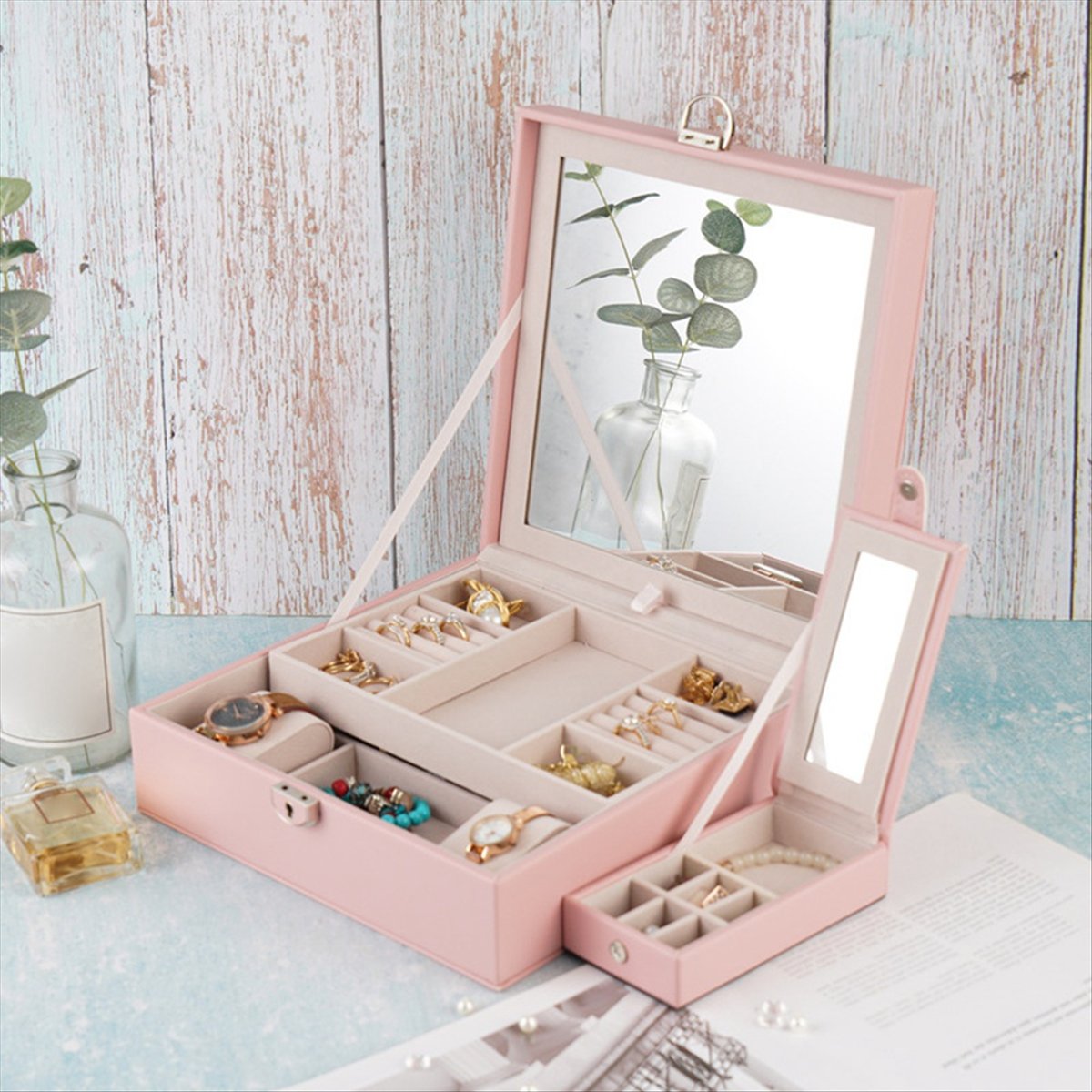 ABQR Girly Pink Jewelry Box Je - Jewelry & Watches Spółka Z Ograniczoną Odpowiedzialnością 리뷰 및 가격