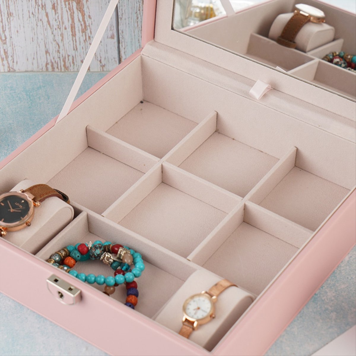 ABQR Girly Pink Jewelry Box Je - Jewelry & Watches Spółka Z Ograniczoną Odpowiedzialnością 리뷰 및 가격