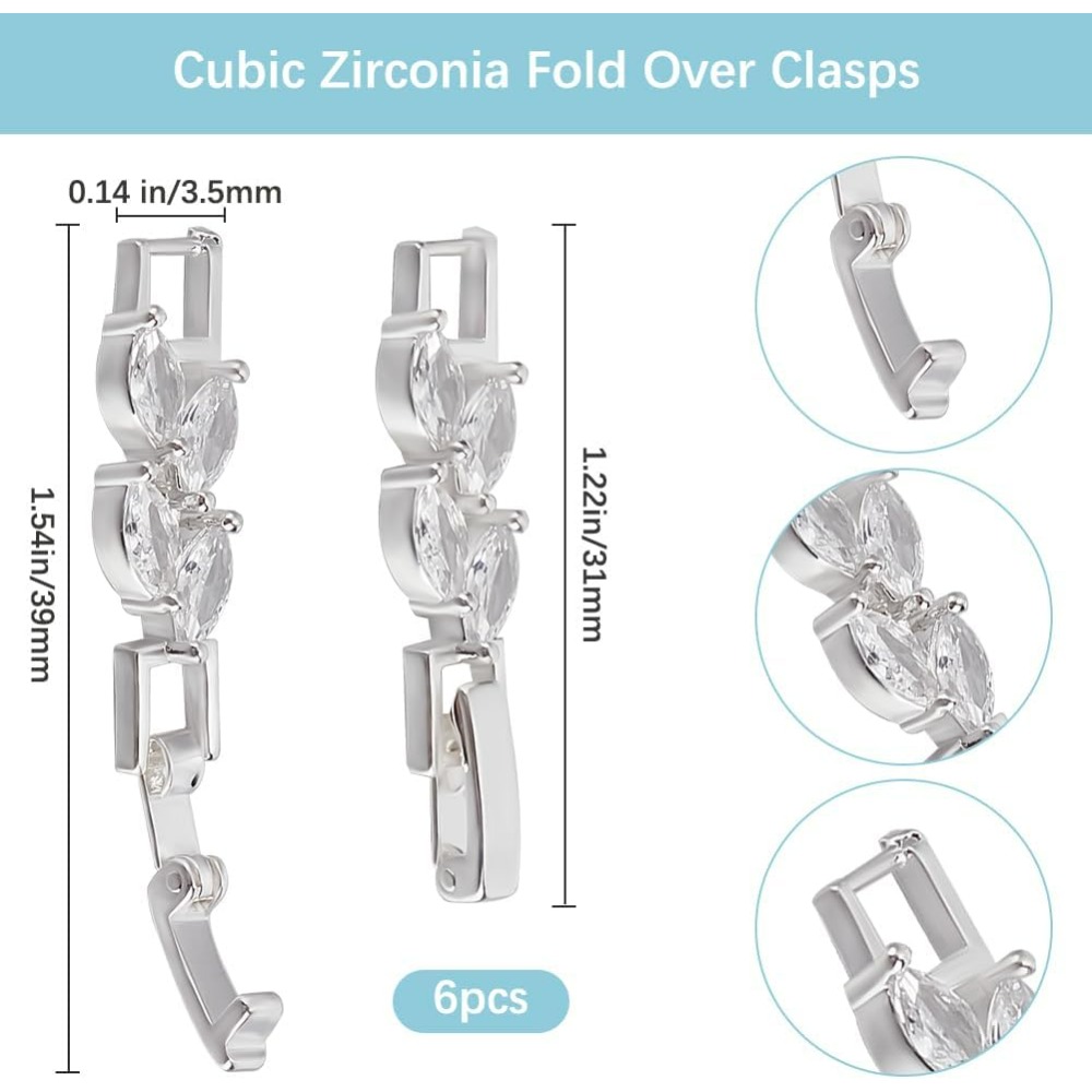 1 Box 6Pcs Bracelet Extender C - Jewelry Watches Silver 리뷰 및 가격