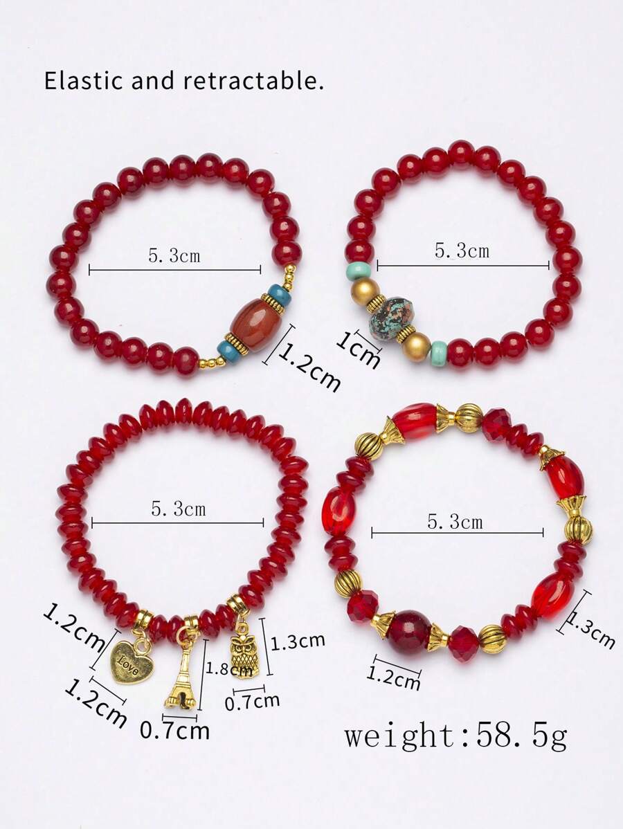 1 Set Of 4pcs Boho Style Decor - Jewelry & Watches Spółka Z Ograniczoną Odpowiedzialnością 리뷰 및 가격
