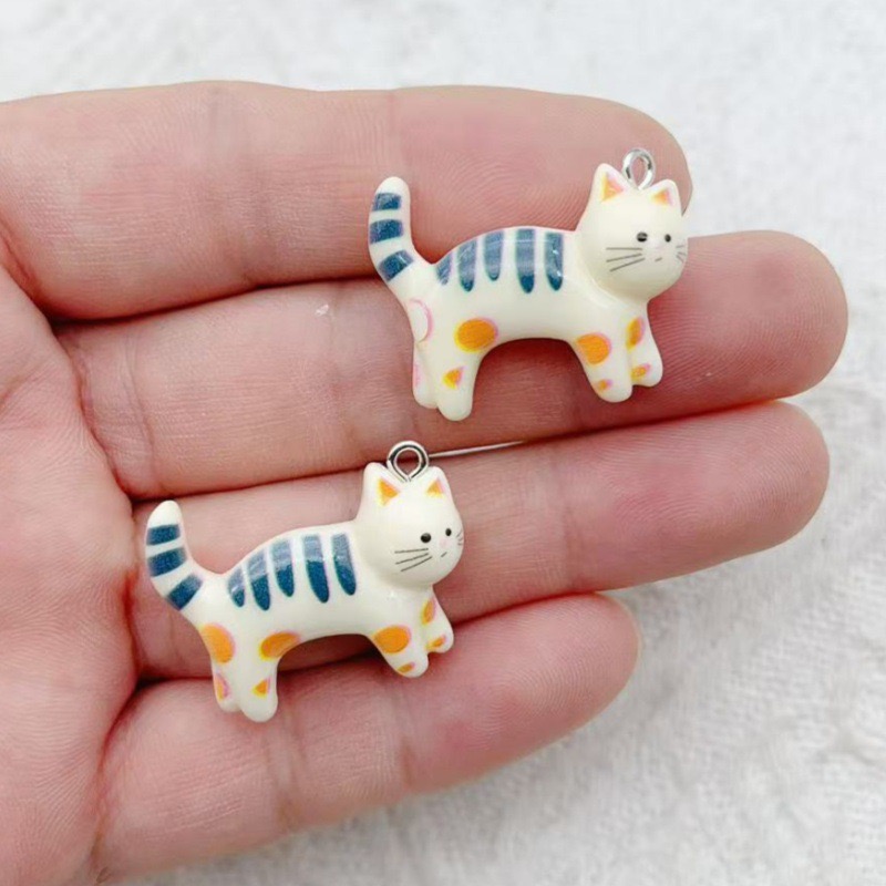 10pcs resin cartoon cat animal - Jewelry & Watches Spółka Z Ograniczoną Odpowiedzialnością 리뷰 및 가격