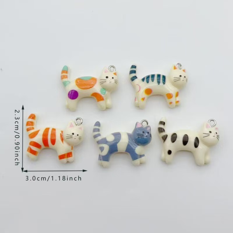 10pcs resin cartoon cat animal - Jewelry & Watches Spółka Z Ograniczoną Odpowiedzialnością 리뷰 및 가격