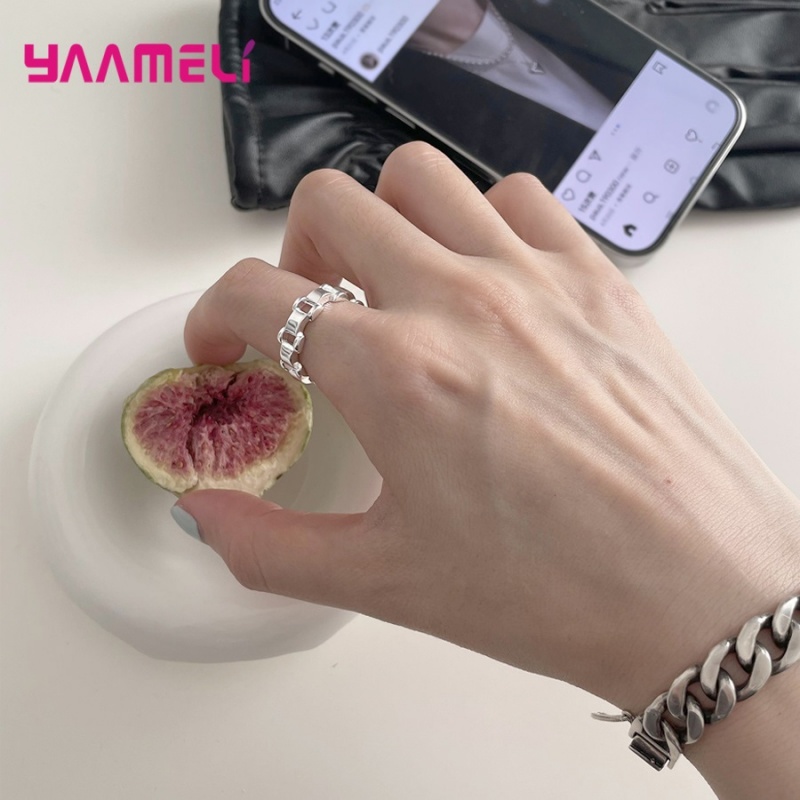 925 Silver  Watch Chain Rings  - Jewelry Watches Silver 리뷰 및 가격