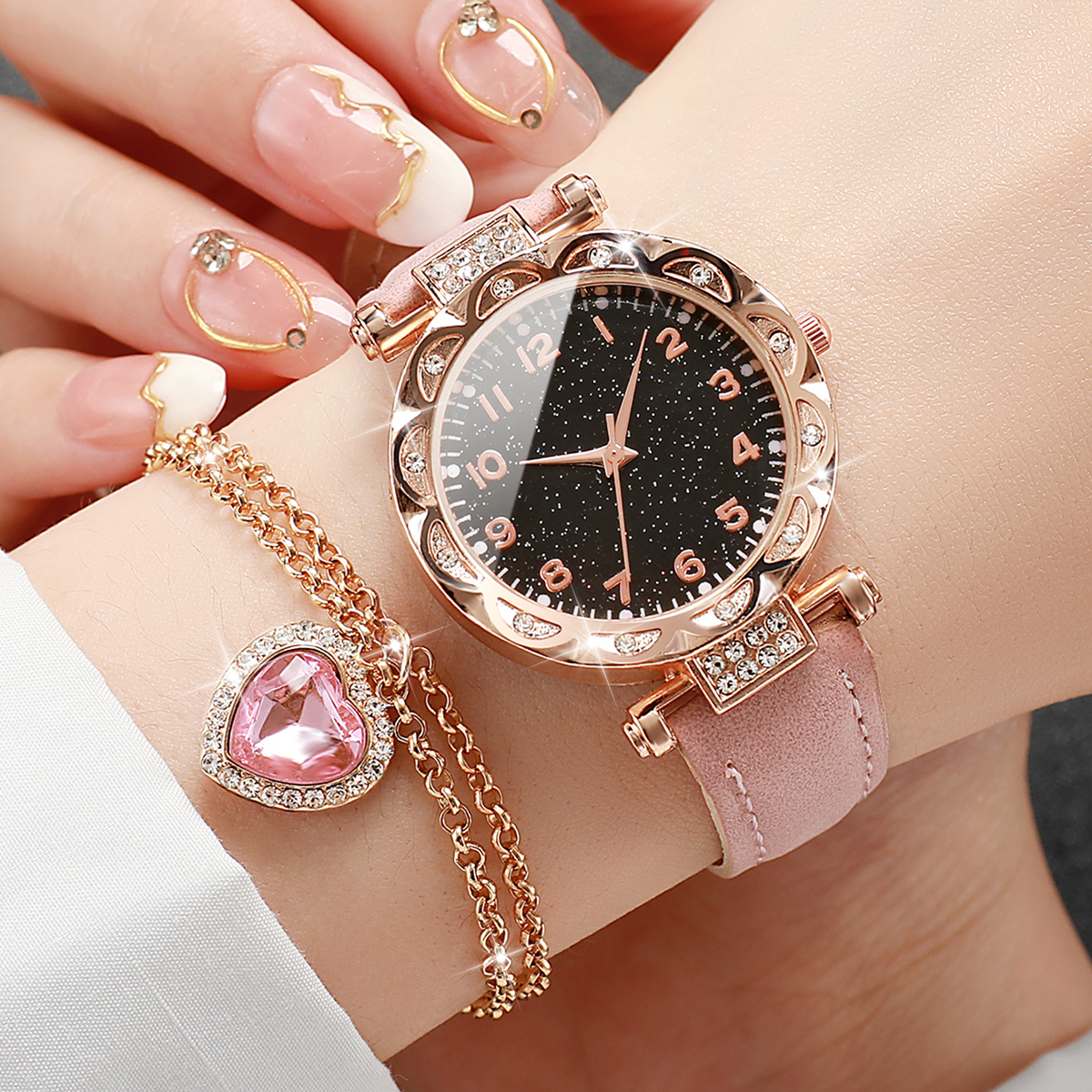 6 Pcs/set Fashion Starry Sky W - Jewelry Diamond Watches 리뷰 및 가격