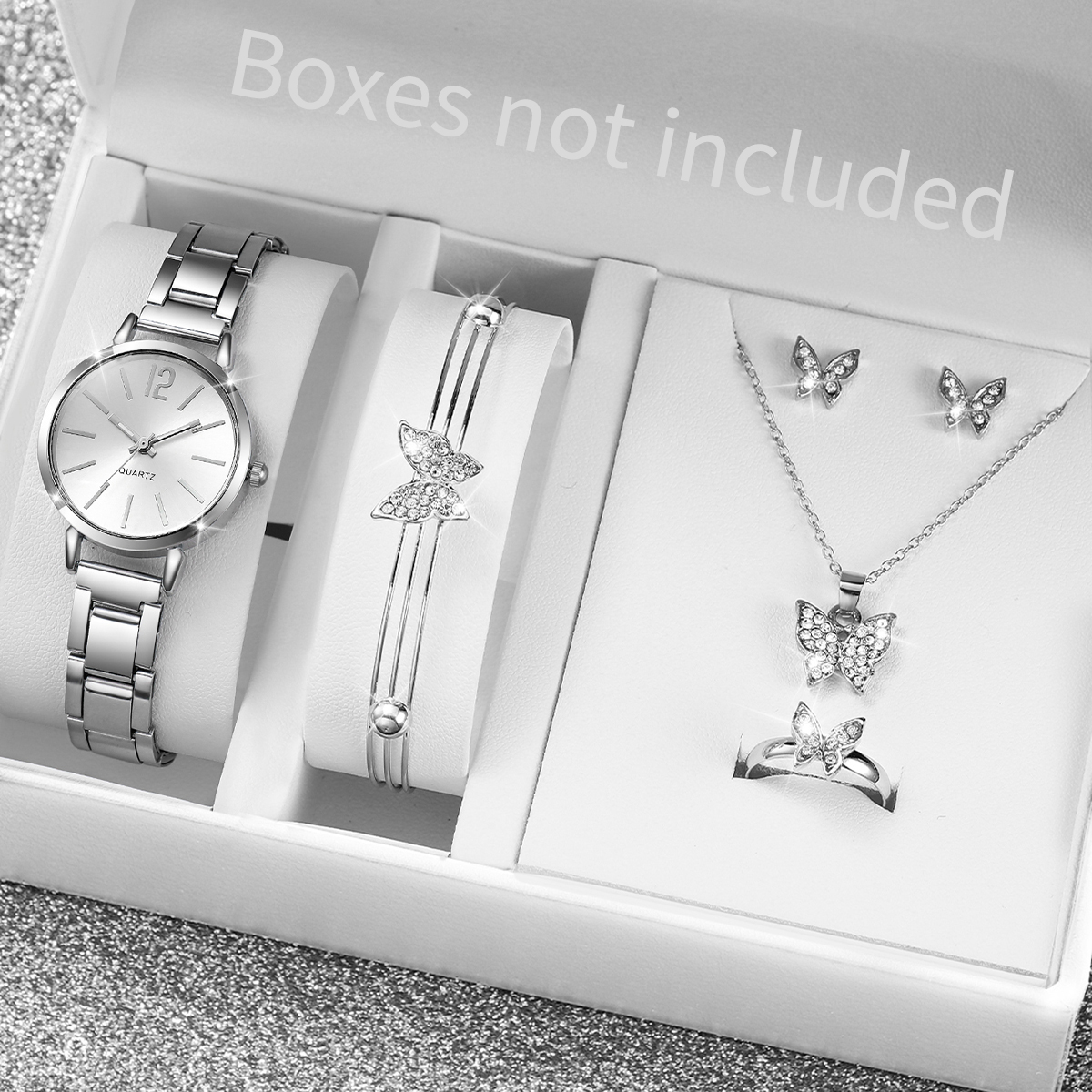 6PCS Fashion Women's Quartz  W - Jewelry Watches Silver 리뷰 및 가격