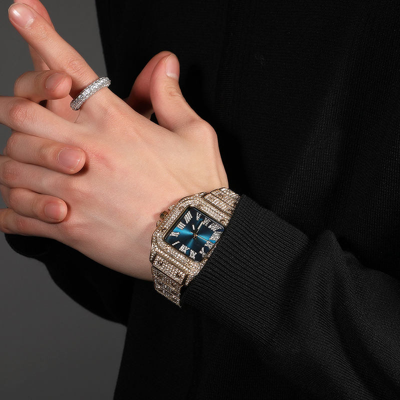 Hip Hop Luxury Quartz Wrist Wa - Jewelry Watches Silver 리뷰 및 가격