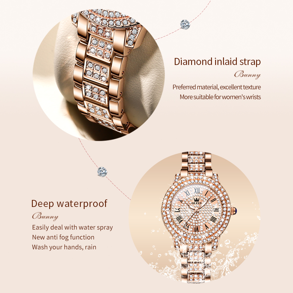 OLEVS 9943 Luxury All Diamond  - Jewelry Diamond Watches 리뷰 및 가격