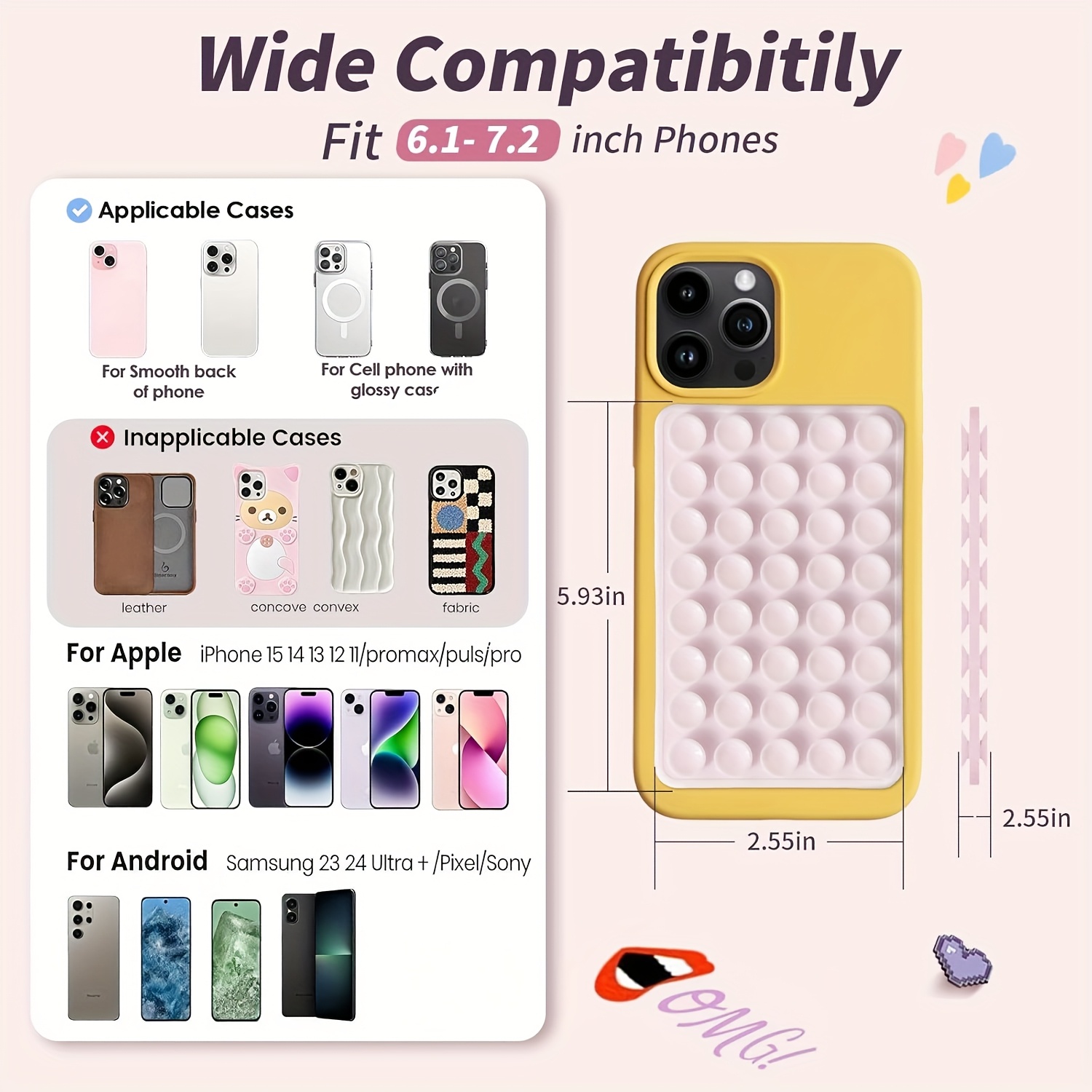 2pcs Double-Sided Silicone Suc - Watches & Jewelry Lvmh 리뷰 및 가격