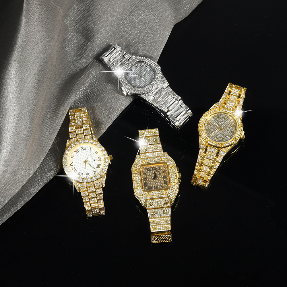 New Punk Men Watch Iced Out Di - Jewelry Watches Silver 리뷰 및 가격